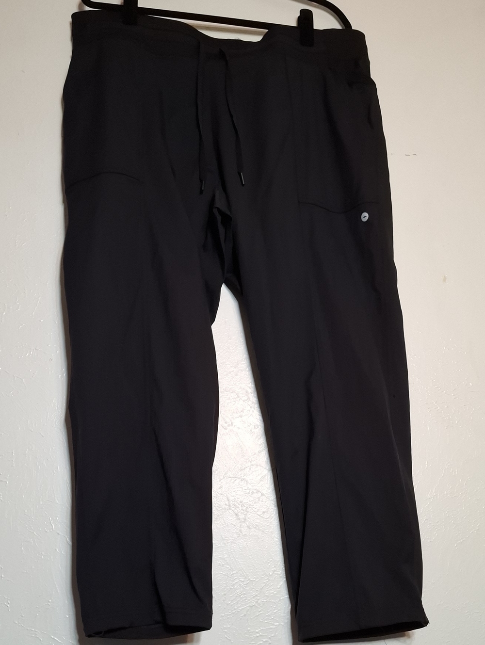 Avia Black Athletic Jogger Pants with Drawstring